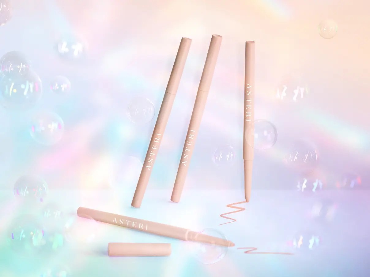 Product shot of Asteri makeup products.