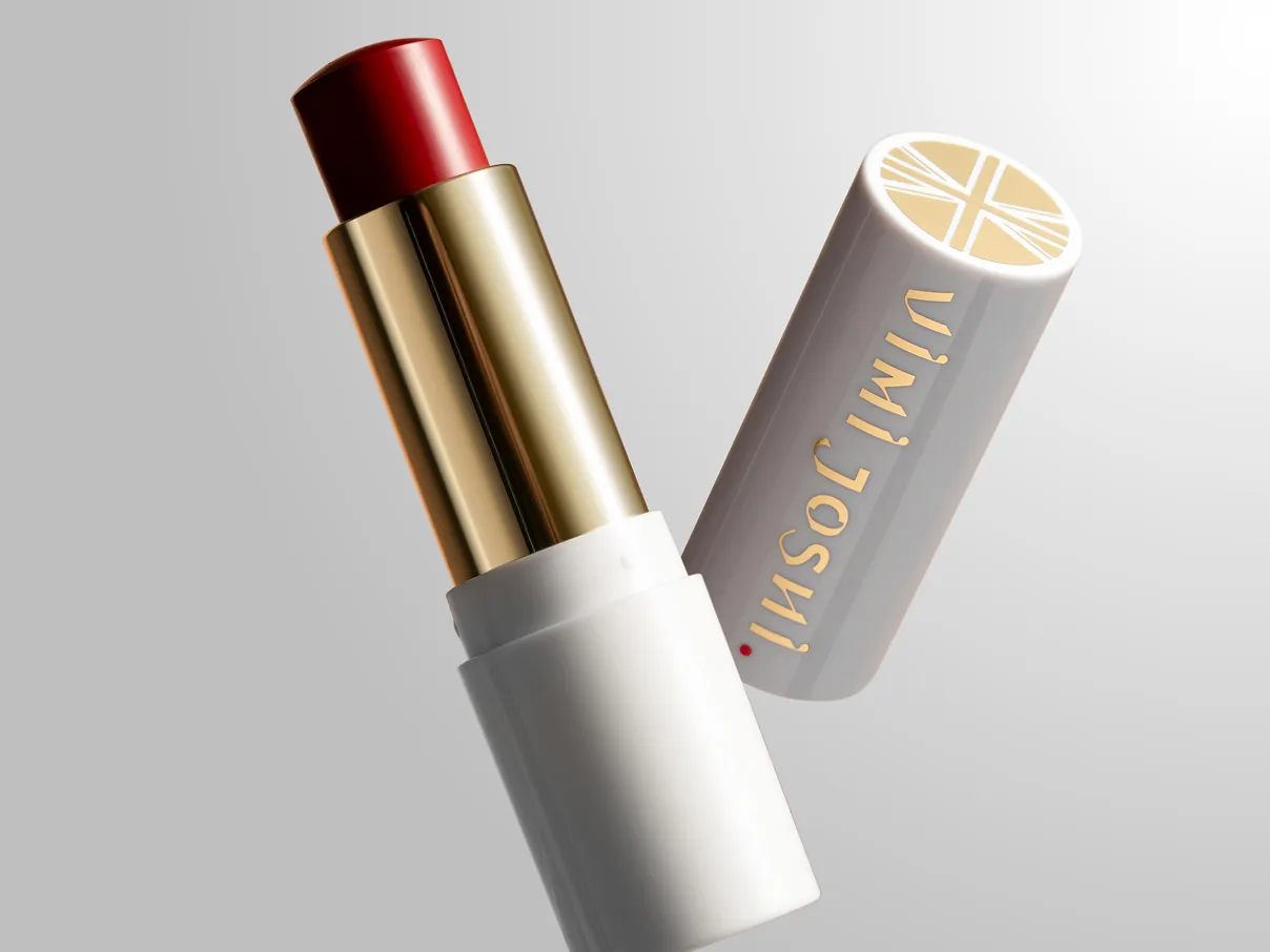 2 red lipstick tubes