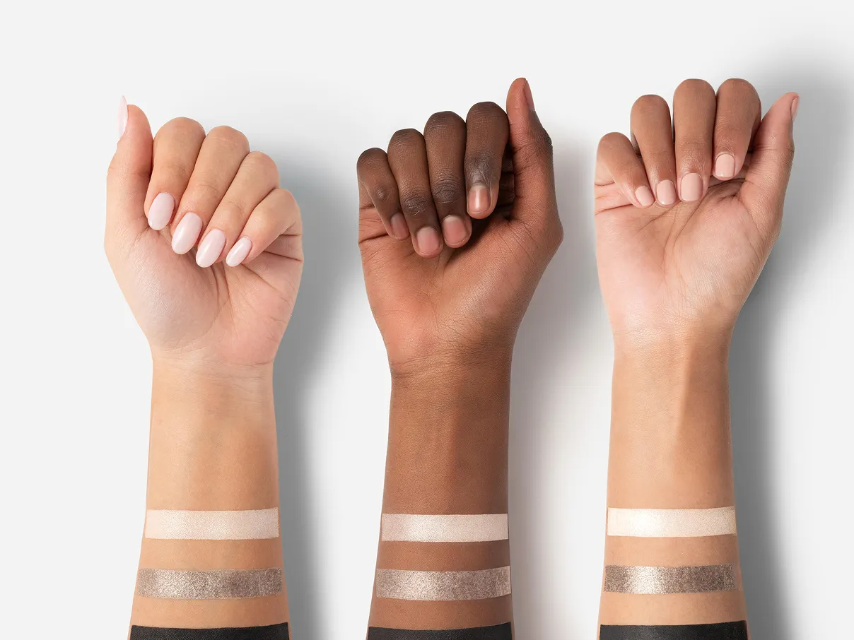 3 female hands showing their manicure