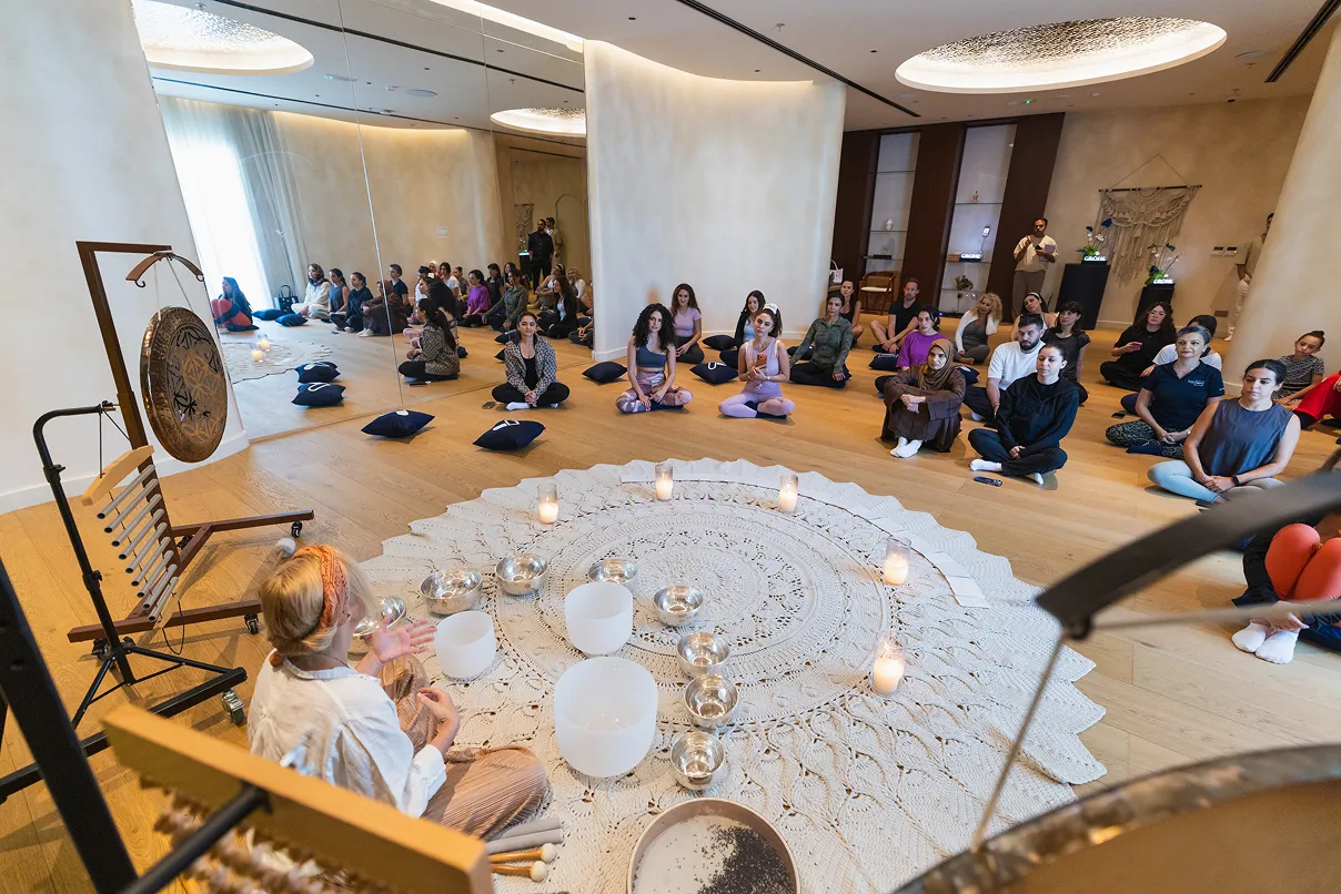 YOGA class at GROHE event