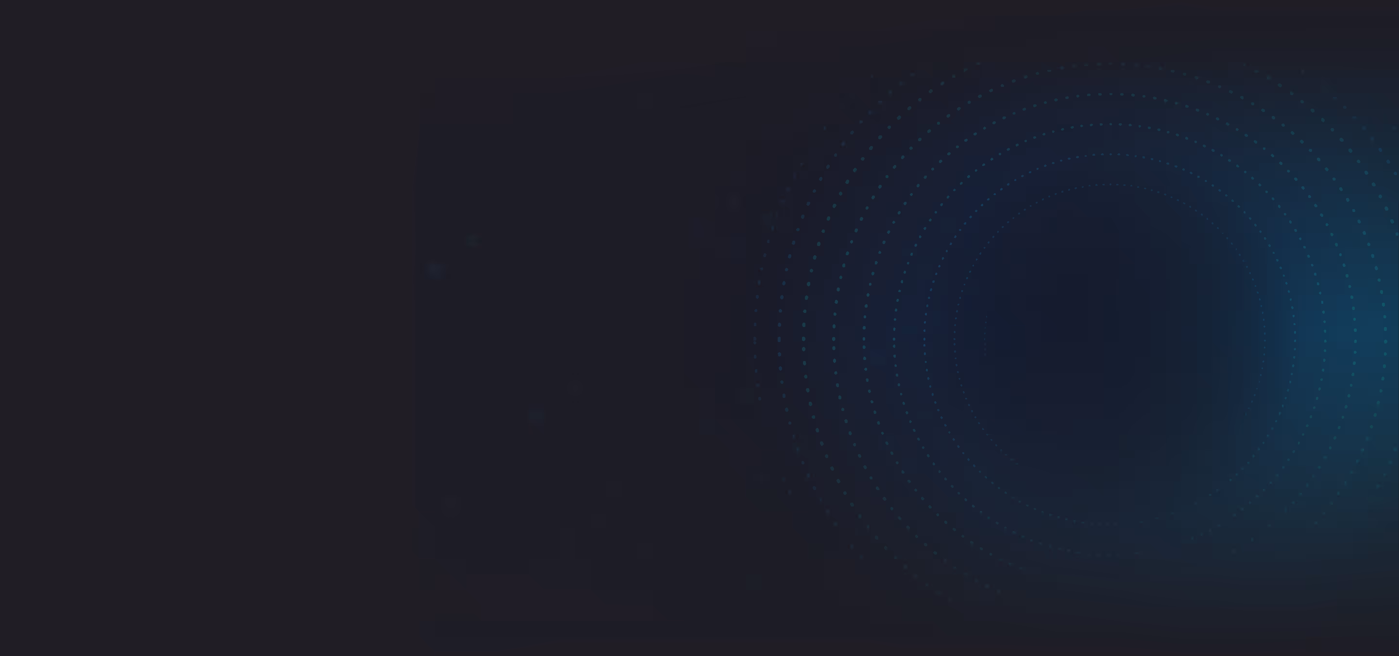 Ein Header mit pulsierendem Licht im Hintergrund.
