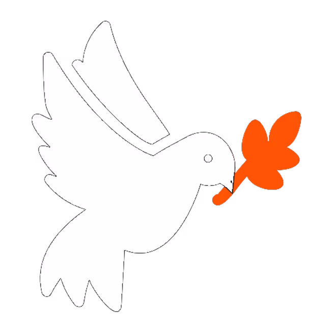 Eine Illustration einer Friedenstaube