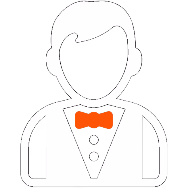 Eine Illustration einer Person im Anzug