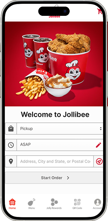Jollibee app rewards page