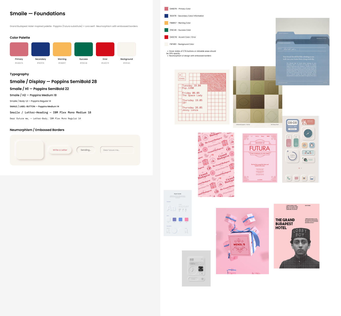 Smail brand foundations: color system, typography, and neumorphic component library