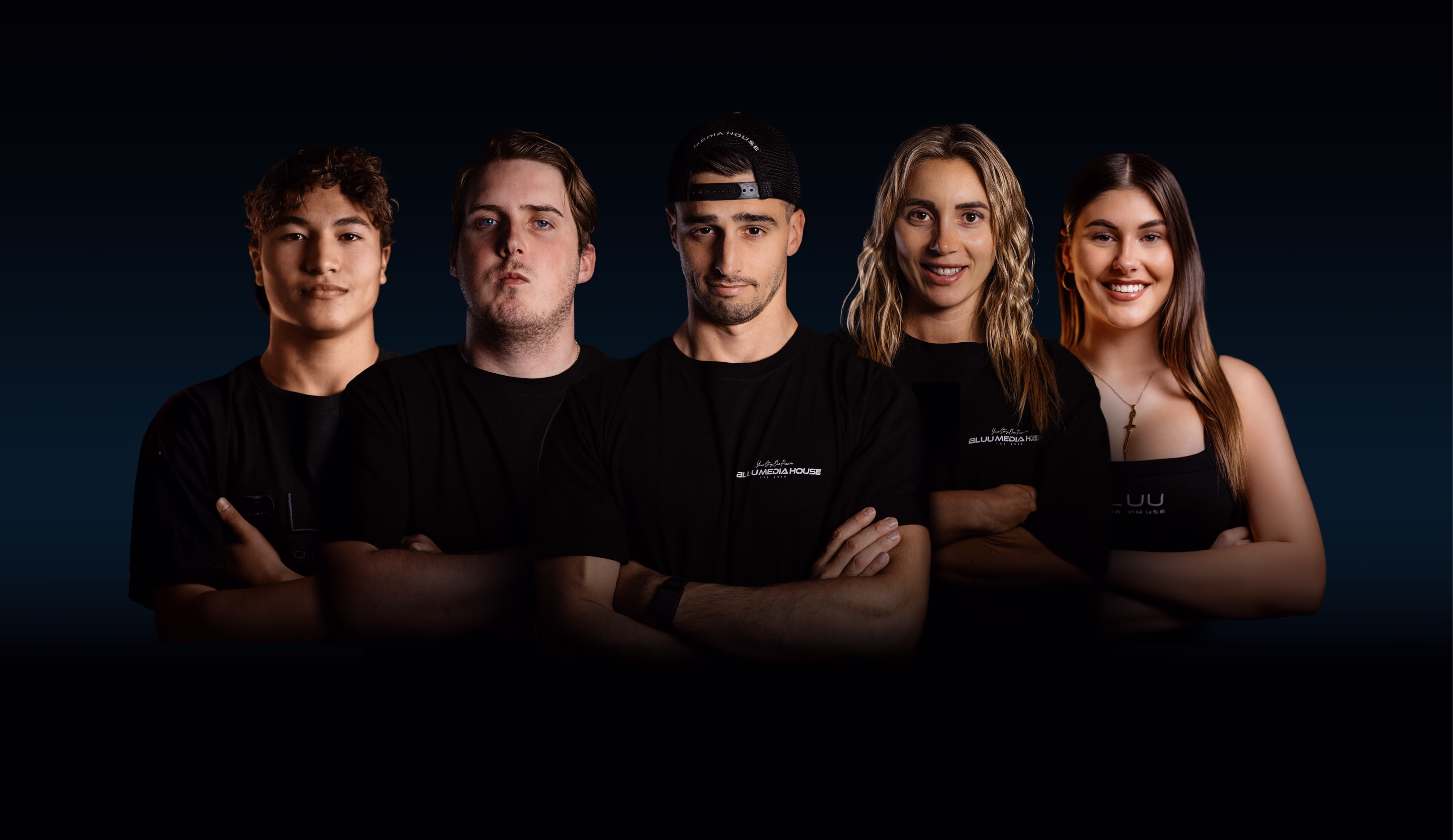 a group of people posing for a photo