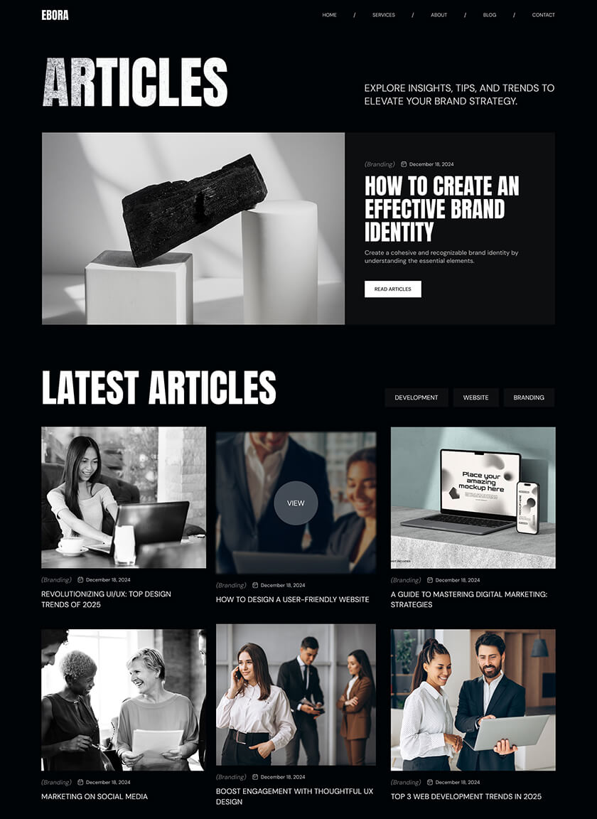 Home Page Screenshot