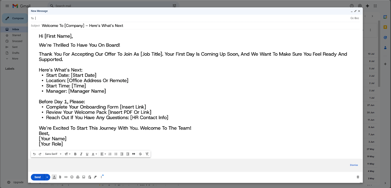 Offer Accepted Email
