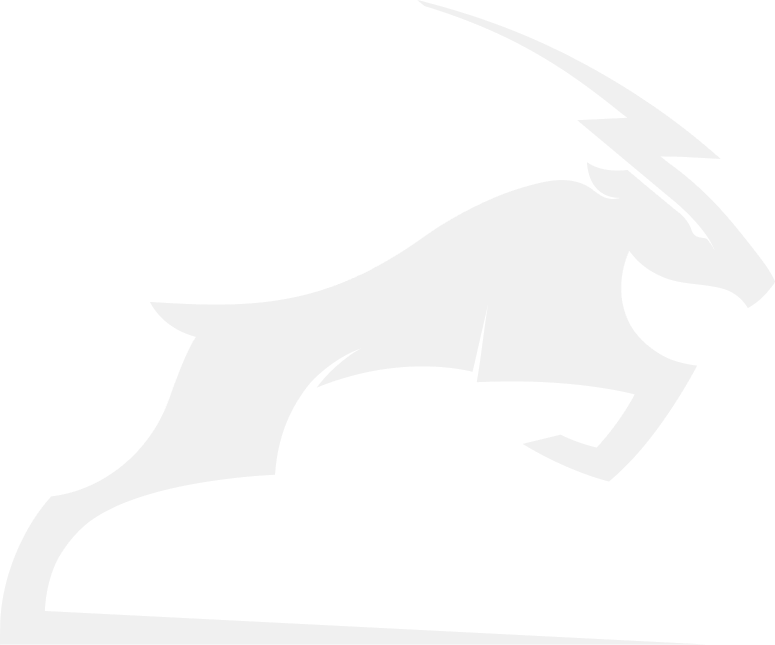 A black and white image of a goat head.