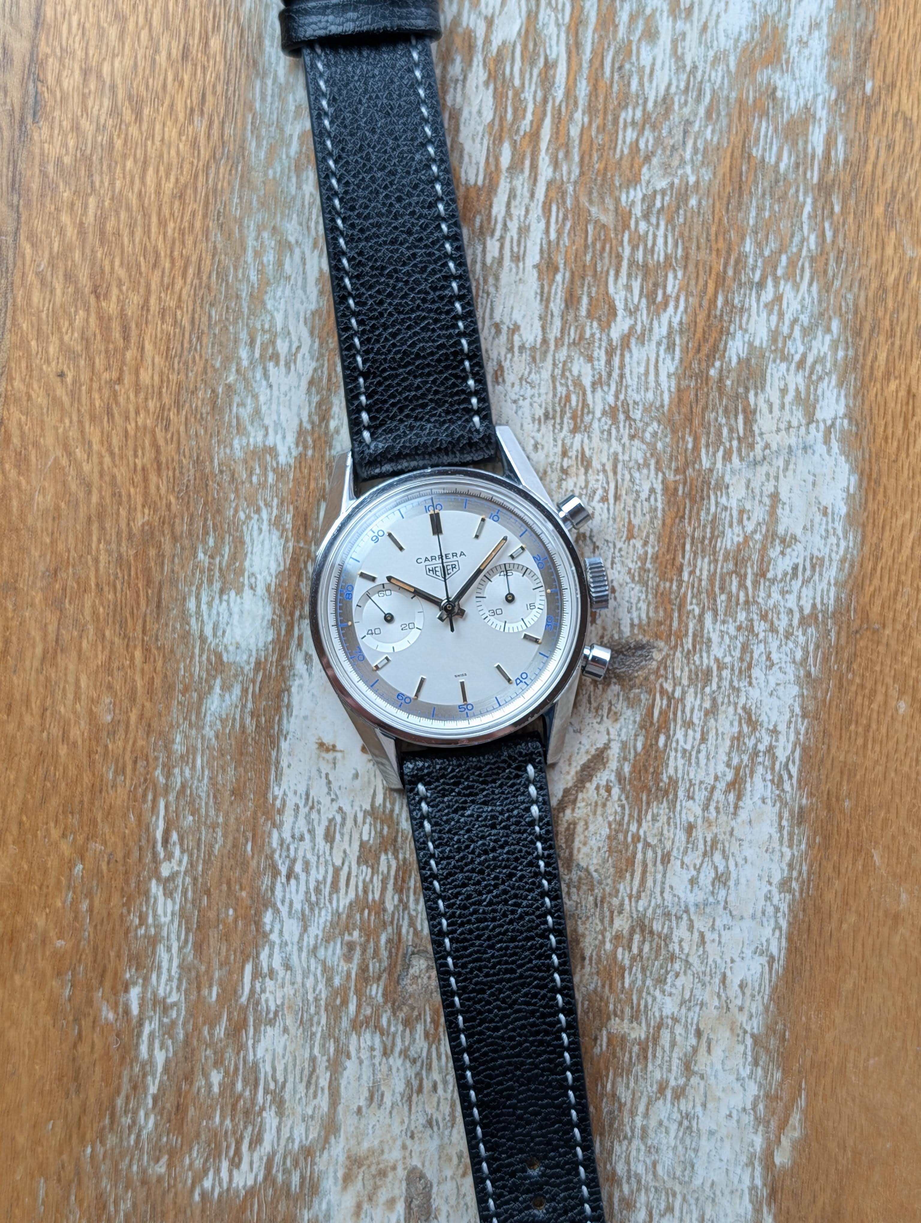 Heuer Carrera 3647 D Decimal Radium