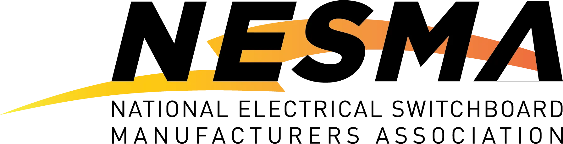 NESMA logo with a yellow-orange swoosh and text National Electrical Switchboard Manufacturers Association.