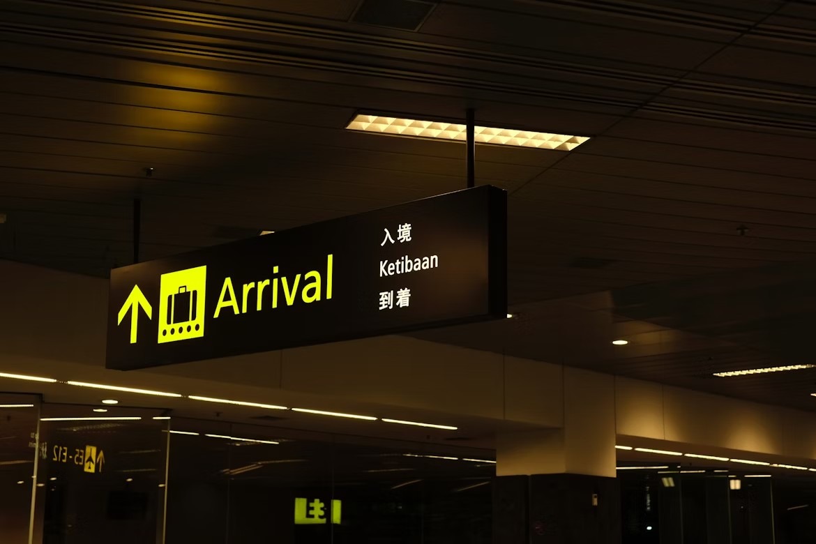 Airport arrival - beyond border