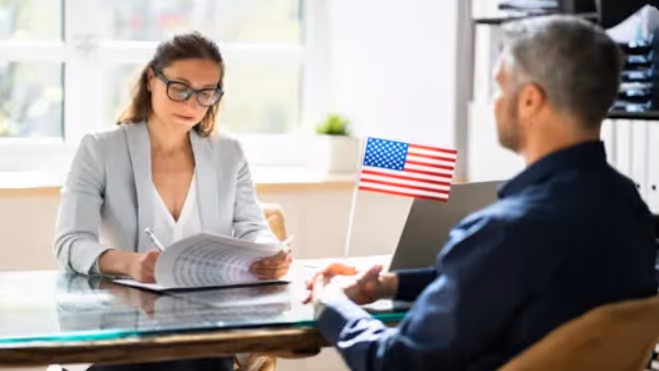 Immigration office USA beyond border