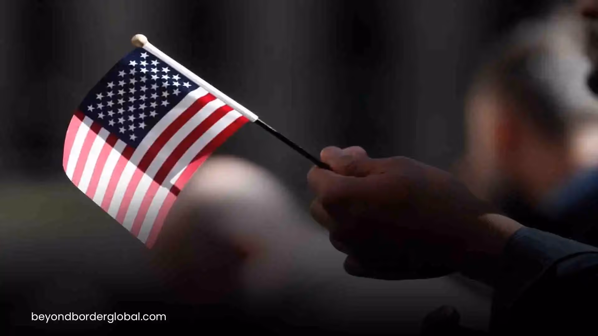 A small USA flag Beyond Border