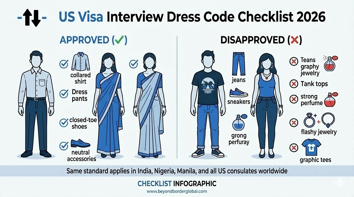US Visa interview dress code beyond border