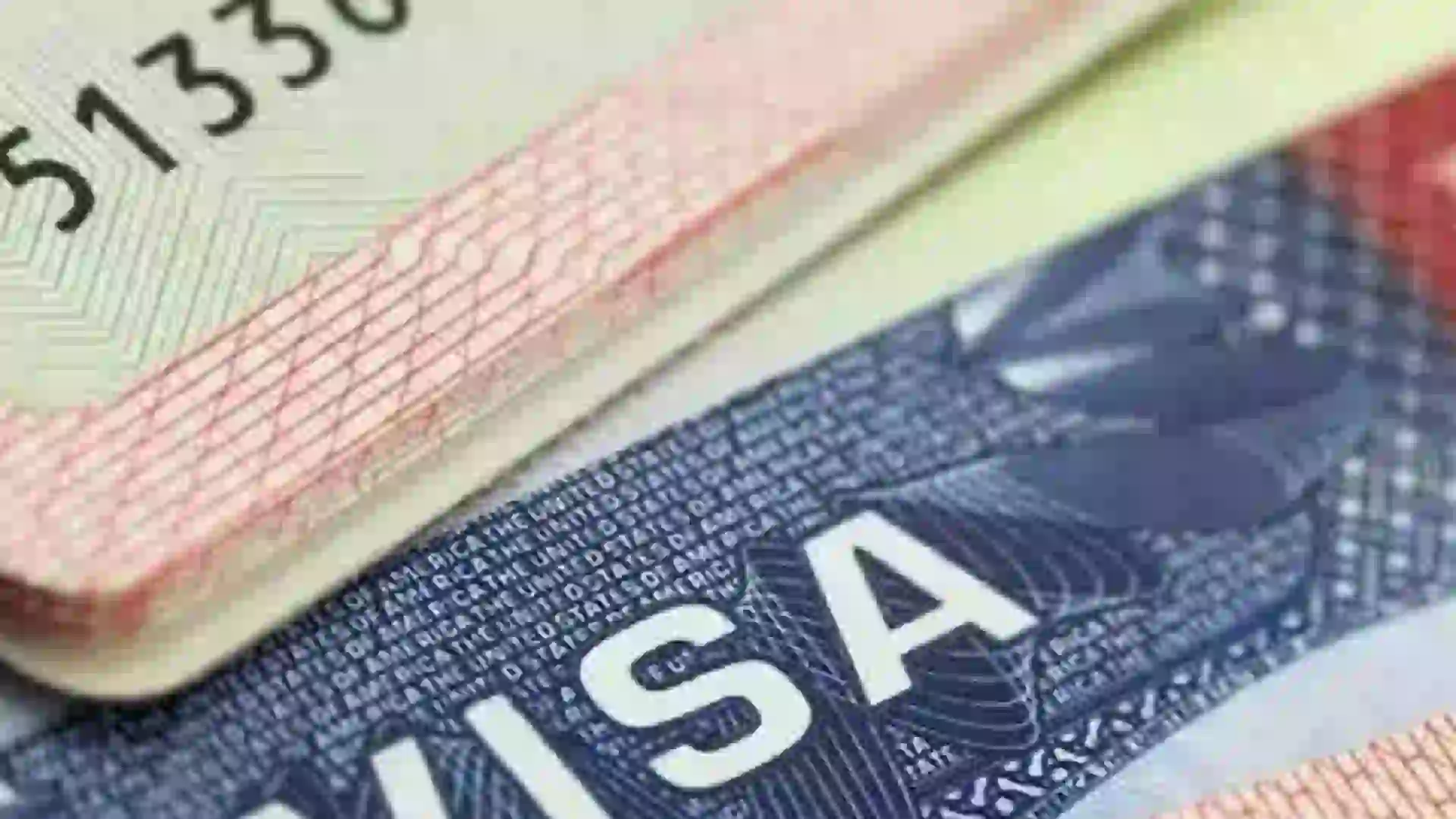 Close-up of passport and U.S. visa page Beyond Border