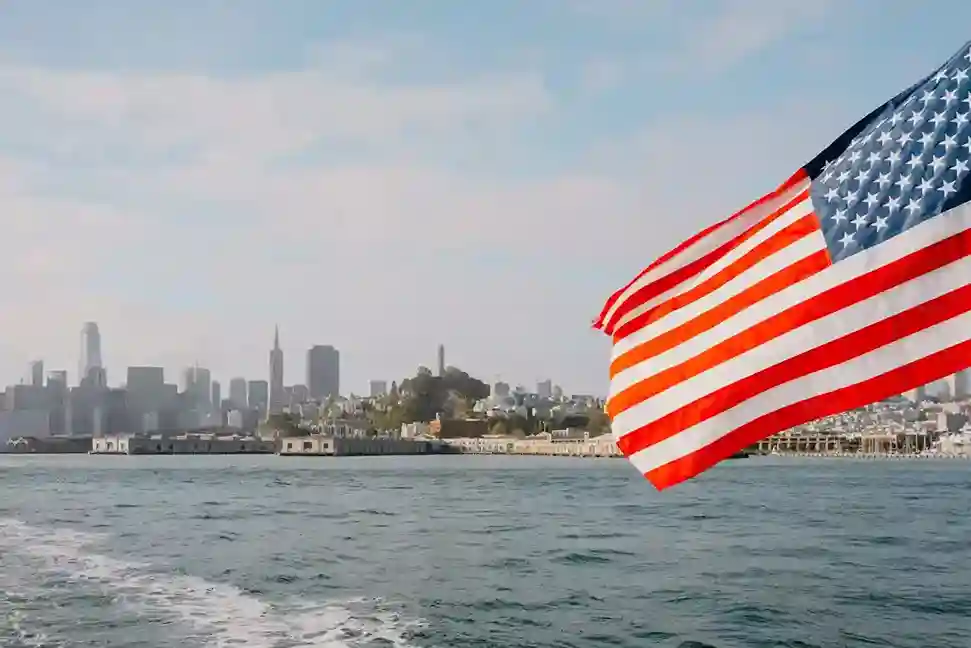 USA flag Beyond Border