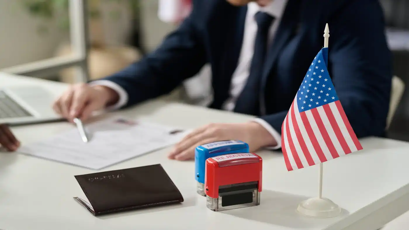 US flag on the desk - Beyond Border
