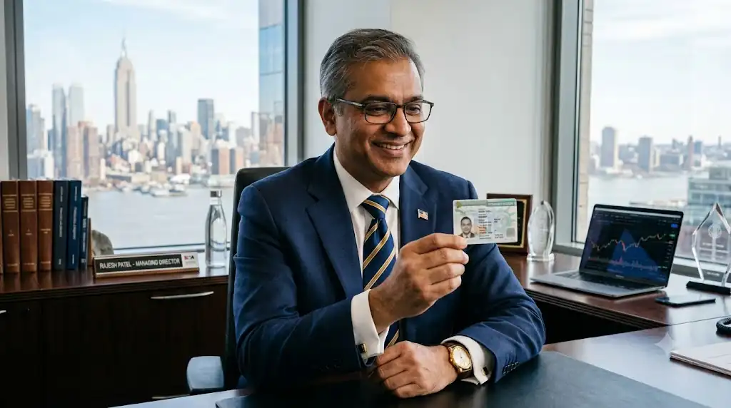 Holding Green Card - Beyond Border