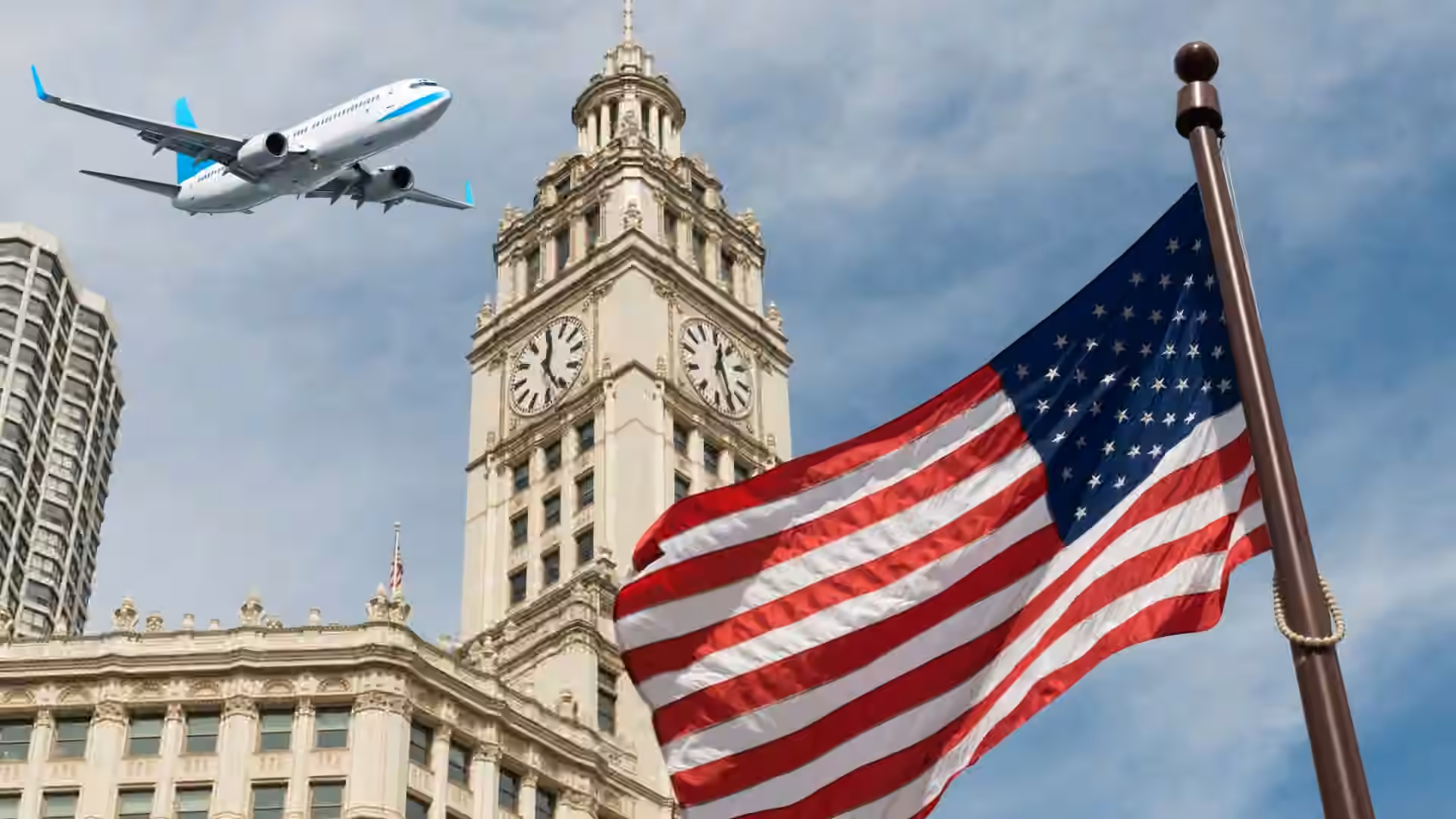 US flag and plane - Beyond Border