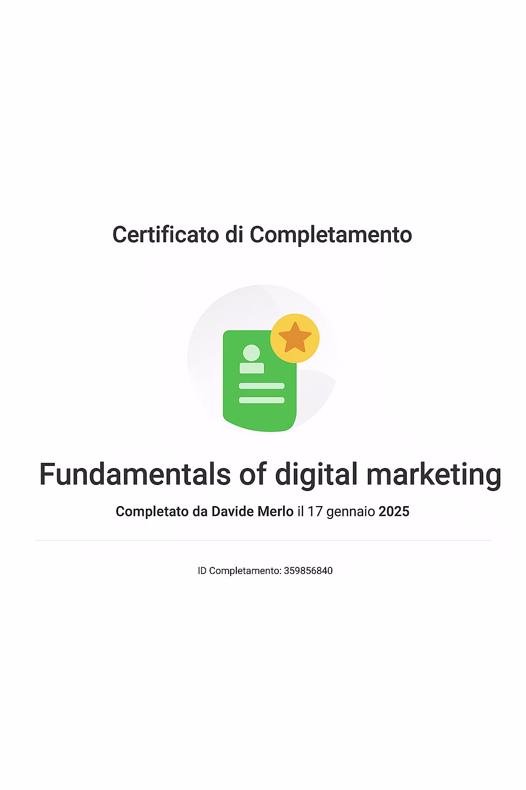 certificate