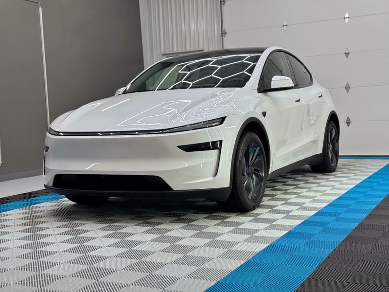 White Tesla Model Y in Chattanooga TN