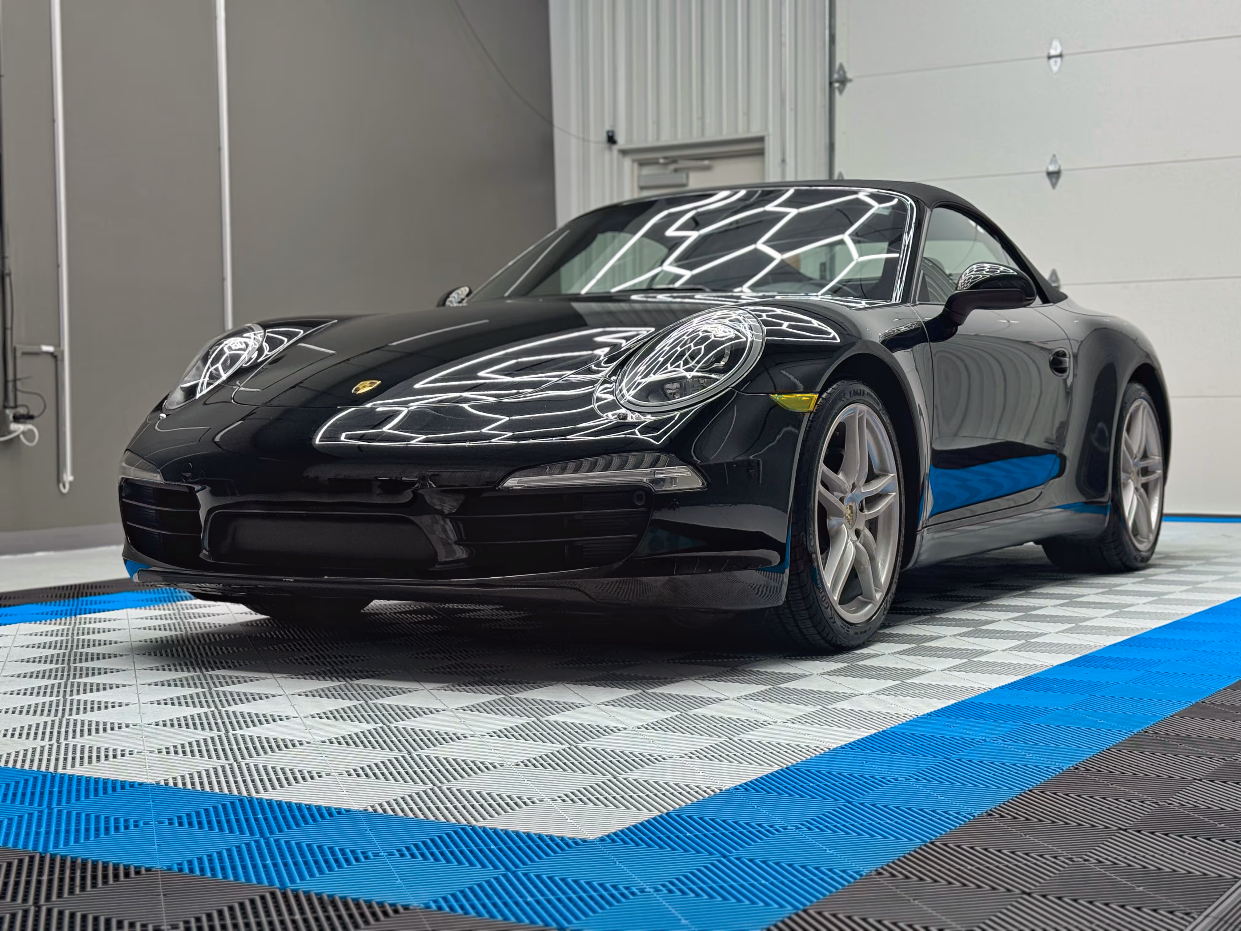 A black porsche after getting paint protection film in Chattanooga (PPF)