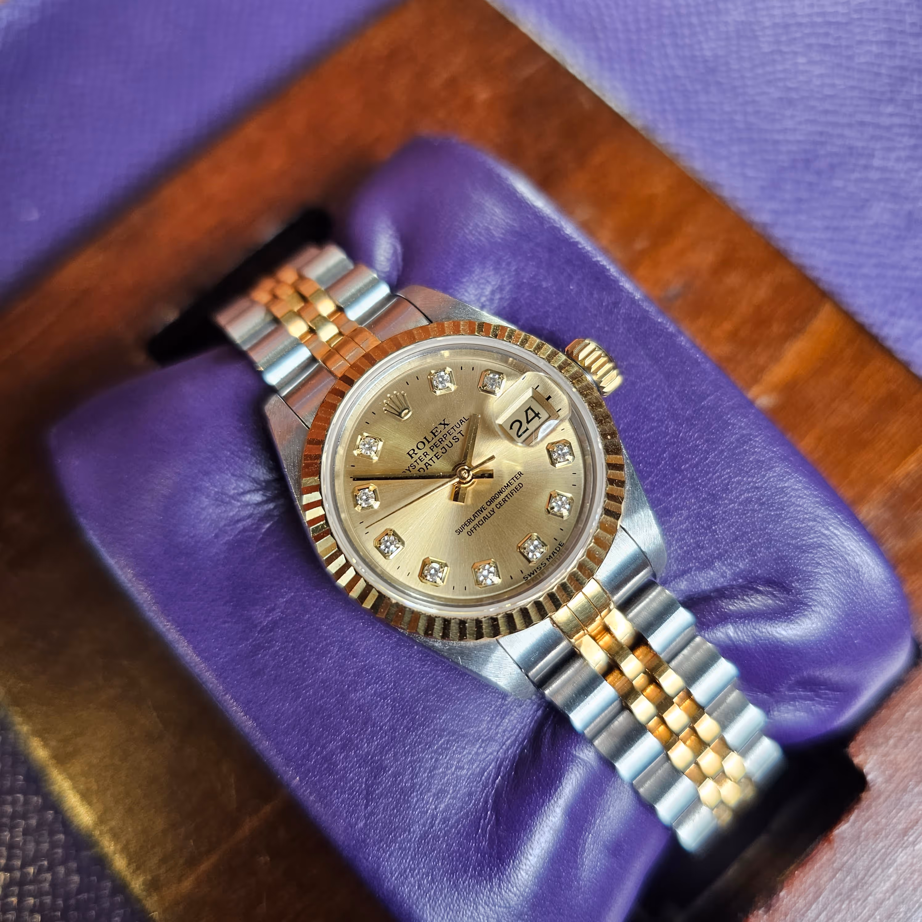 Rolex Lady Datejust champagne diamond