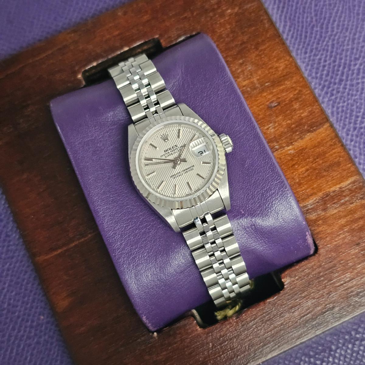 Rolex Lady-Datejust 69179 Silver Tapestry