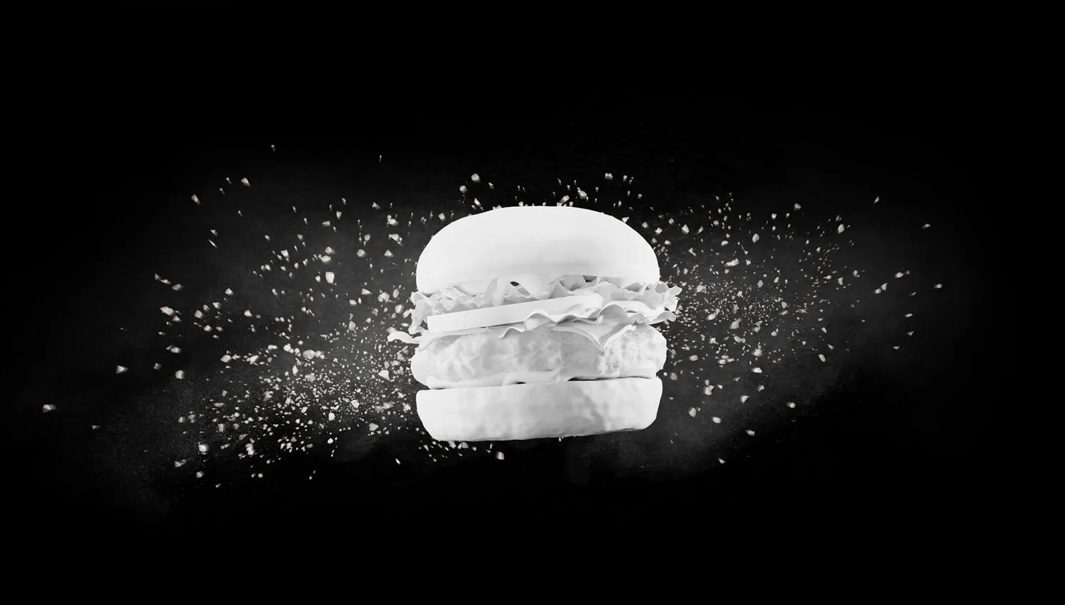 Burger in schwarz und weiß