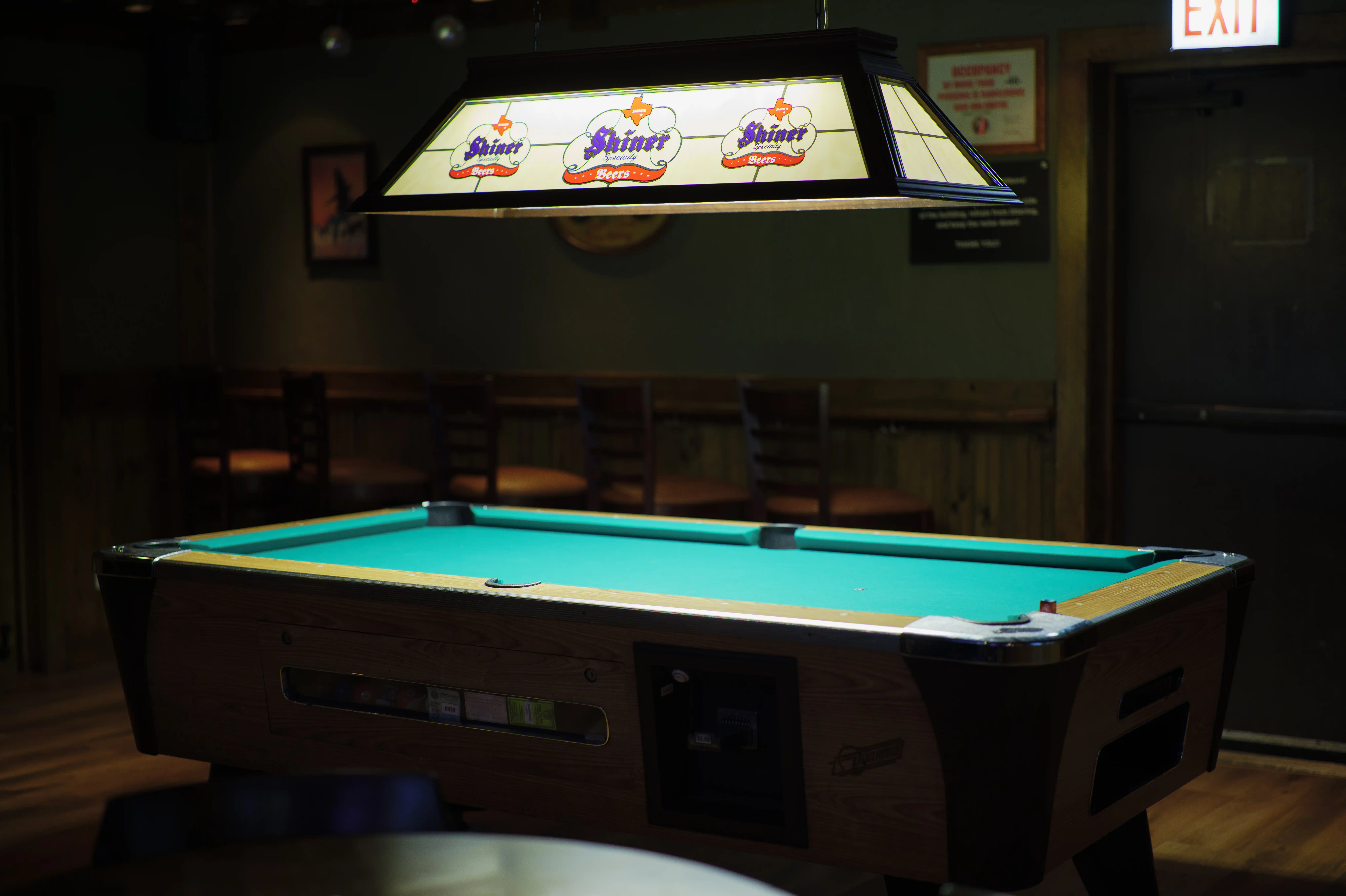 The Western Bar and Grill's pool table