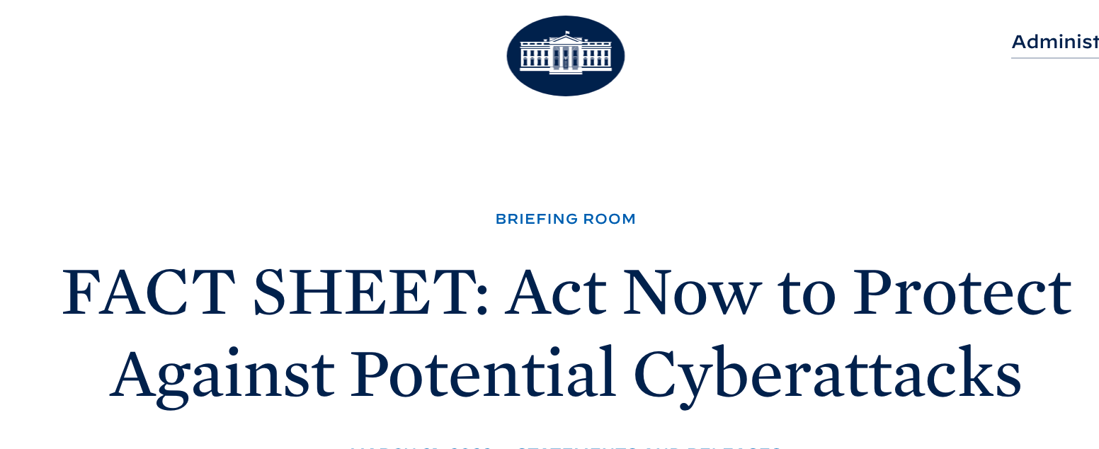 Parsing the Whitehouse Factsheet: Data Security
