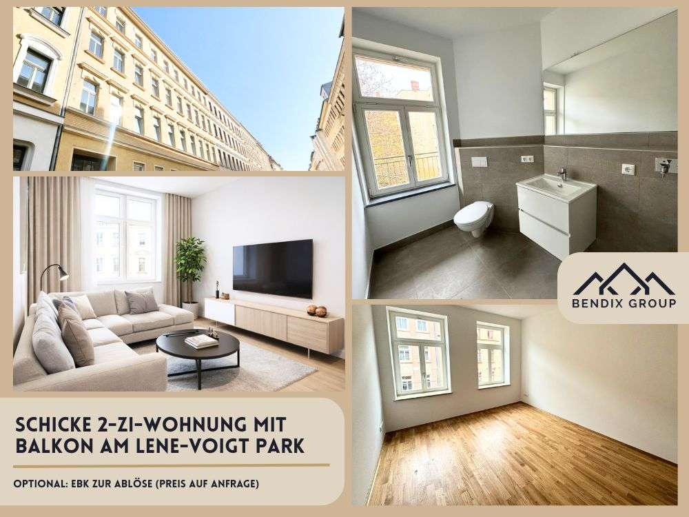 2-Zi Mietwohnung am Lene-Voigt Park - Mietwohnung I 2 Zi mit Balkon
