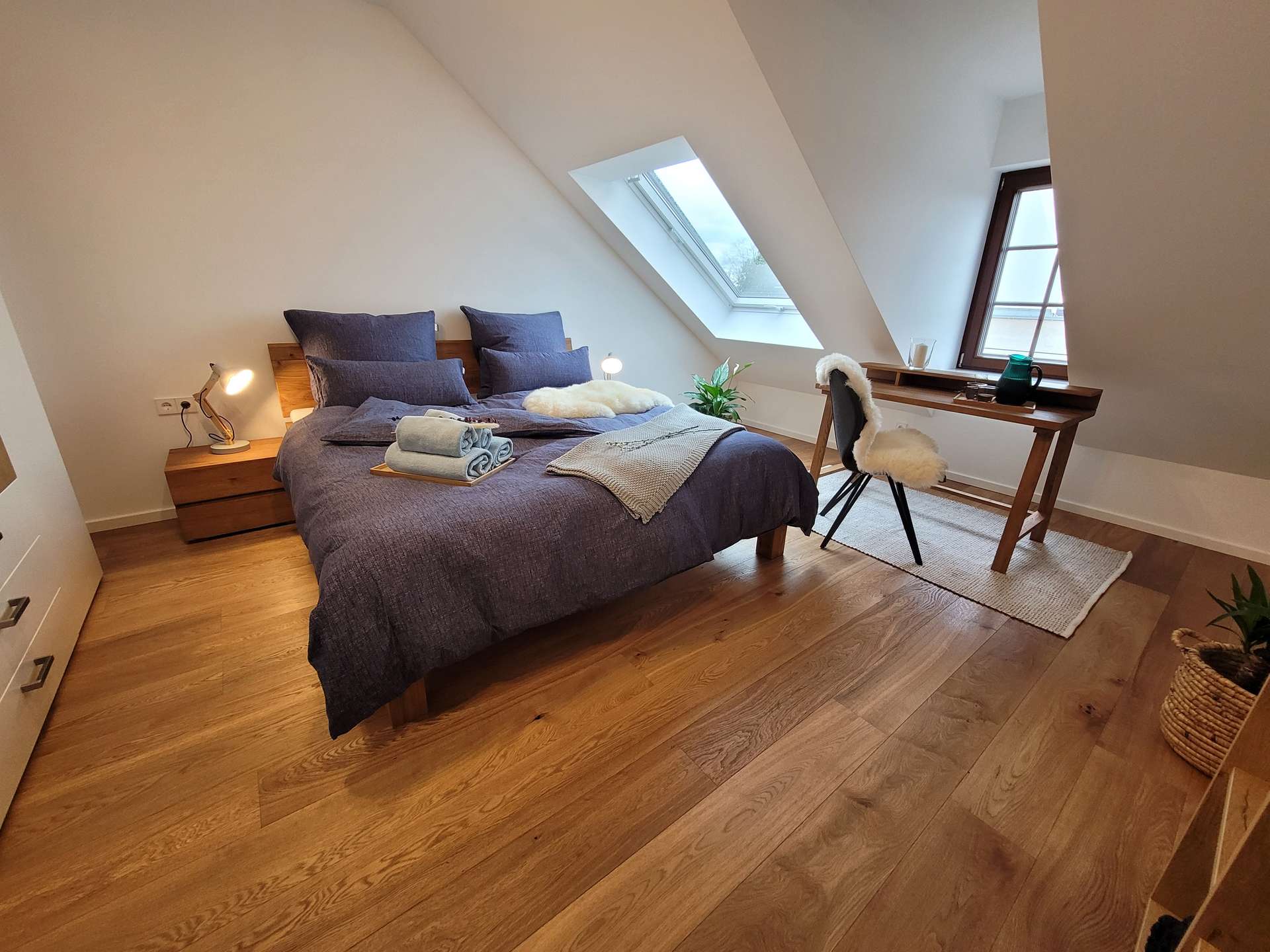 Mietwohnung Cospudener See - Schlafzimmer 1
