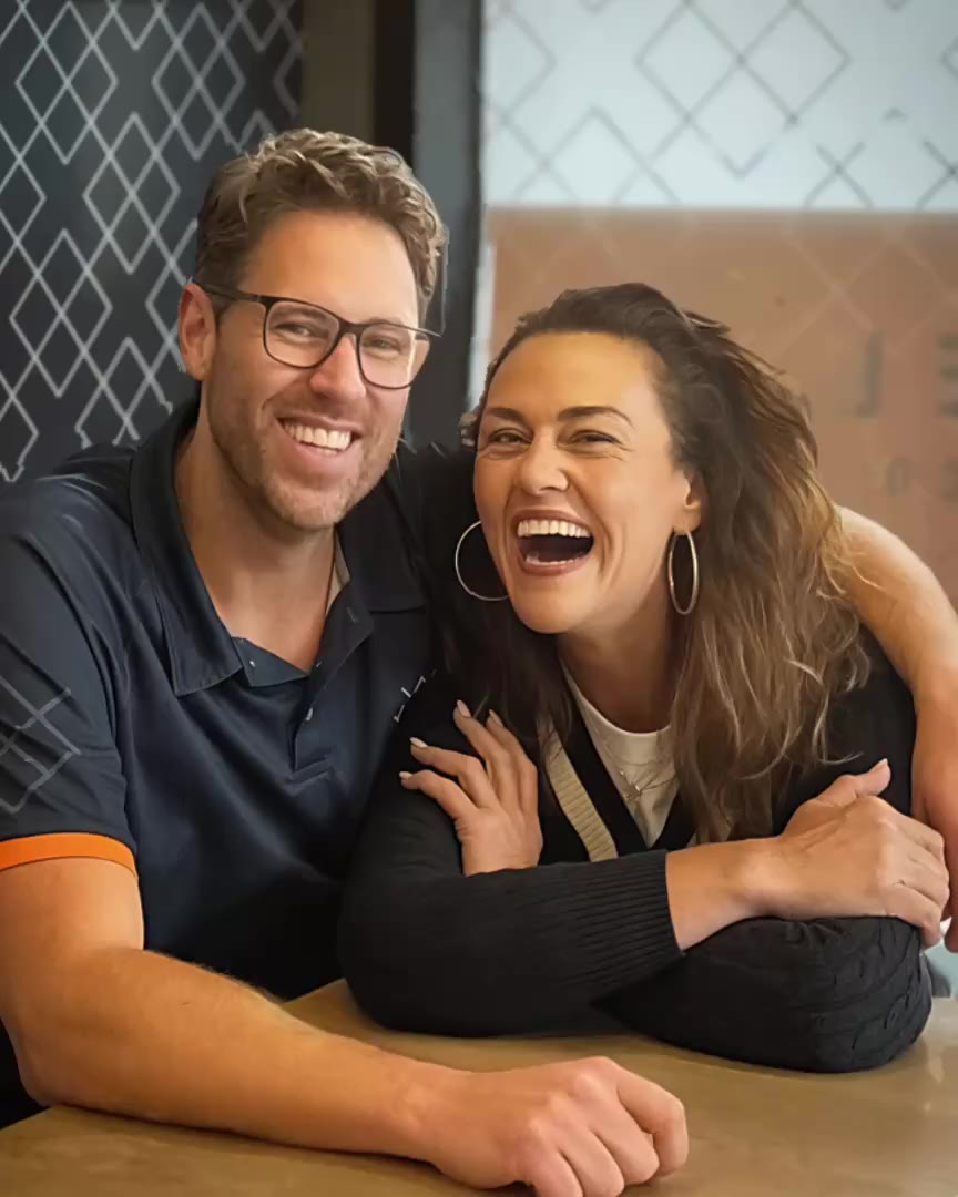 Chrissie Swan and Upwell Director Matt Stanlake laughing together at Upwell Health Collective, 2026