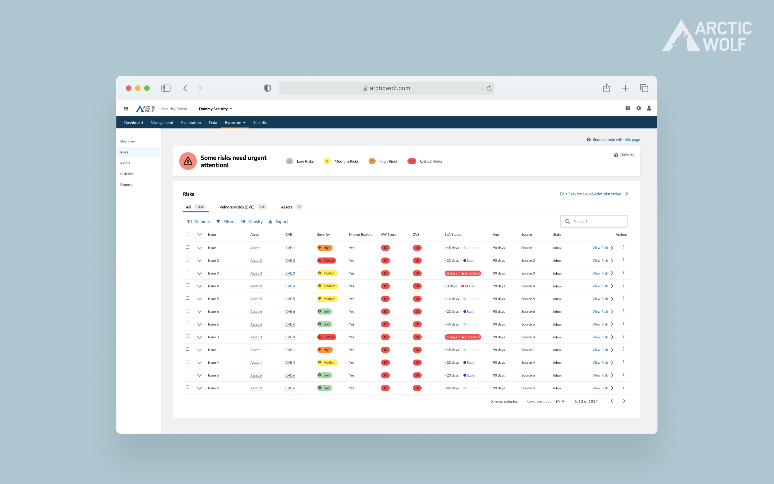 SLA Triage Interface