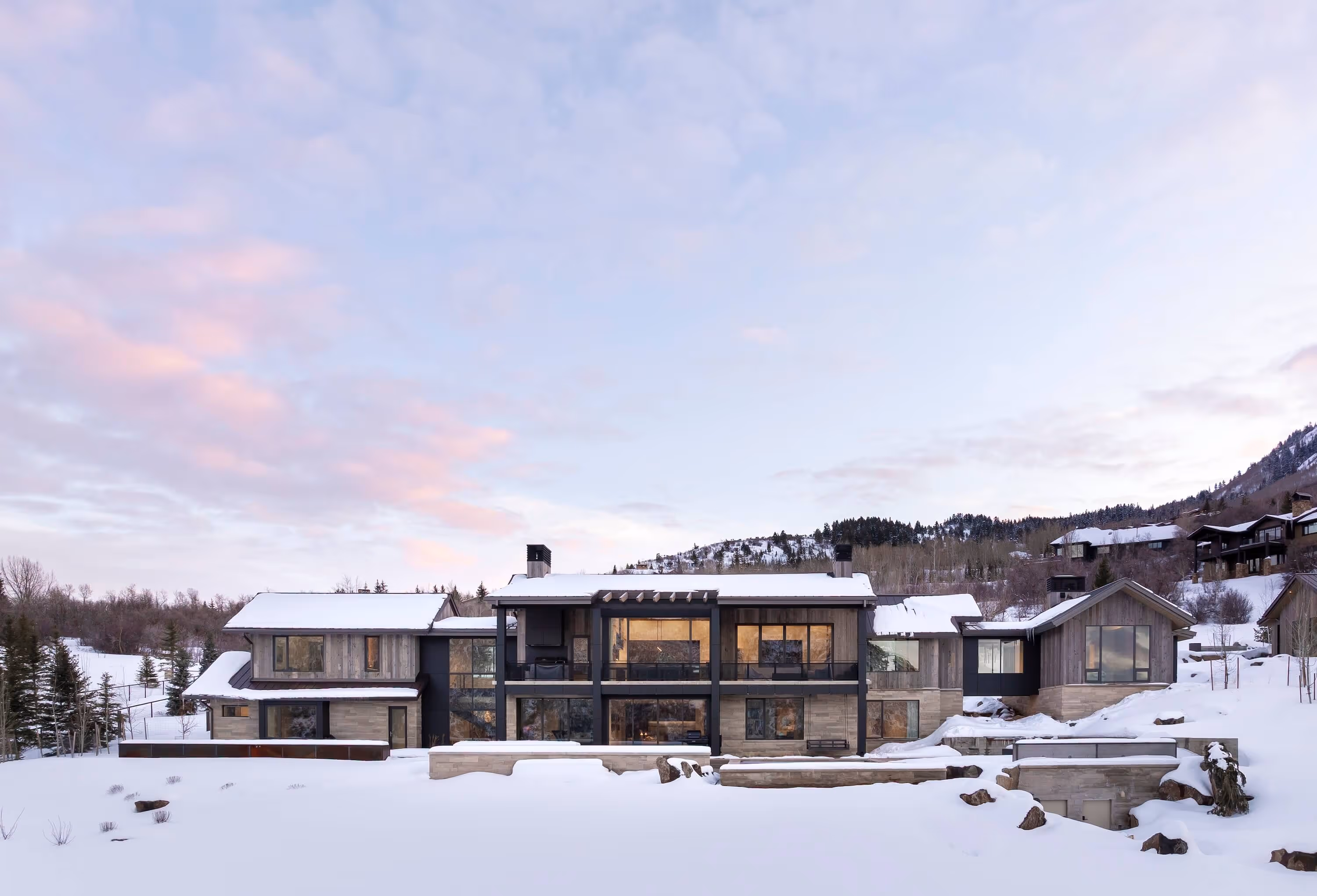 Back view of Aspen Springs home, built by Elevated Builders