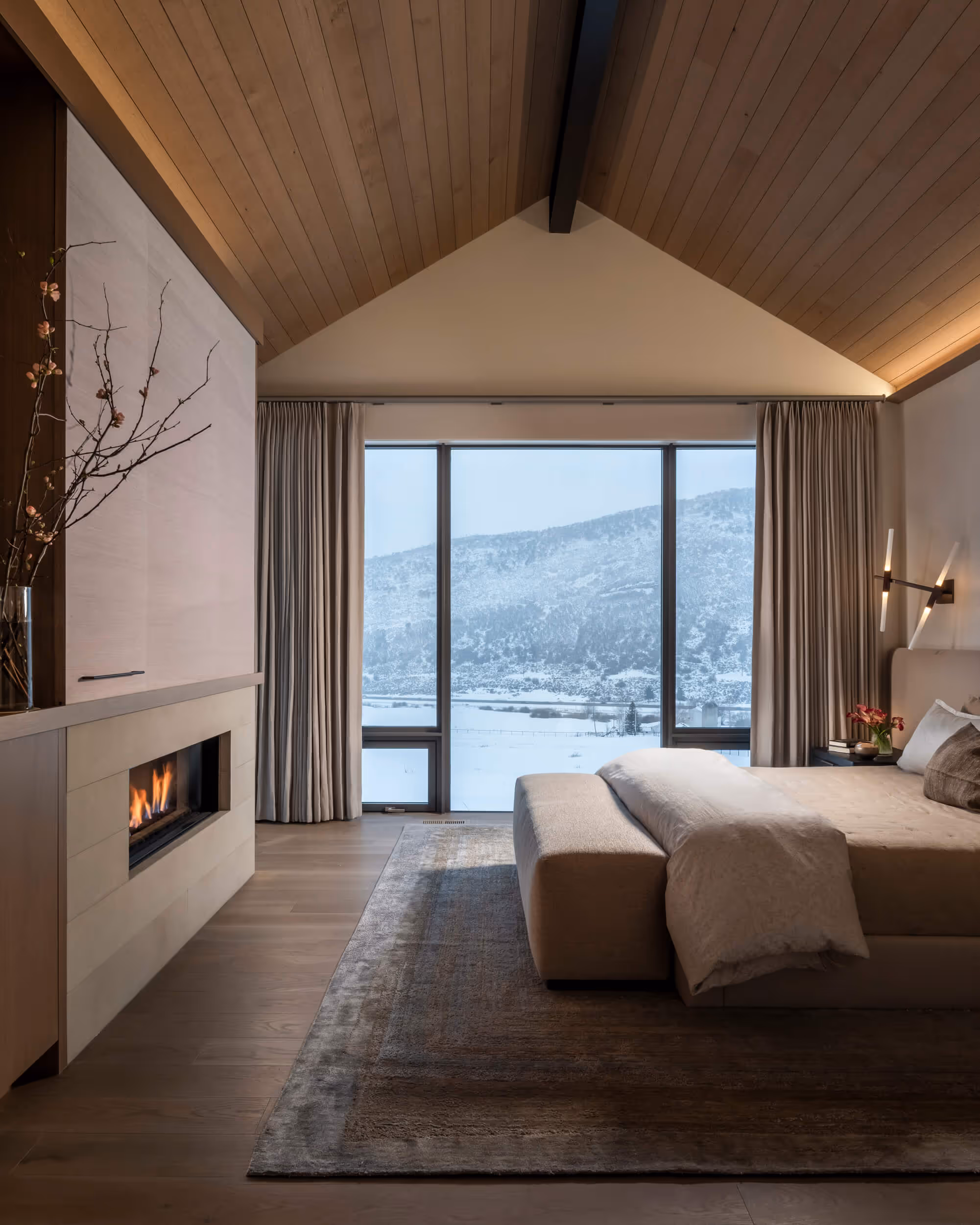 Bedroom of Aspen Springs home, built by Elevated Builders