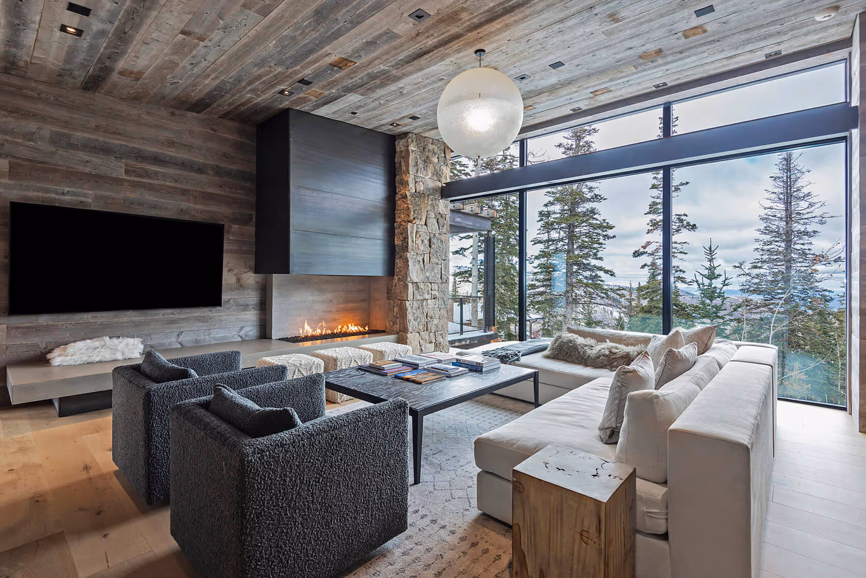 Living room of Red Cloud, built by Elevated Builders