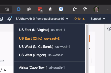 Choose AWS Region