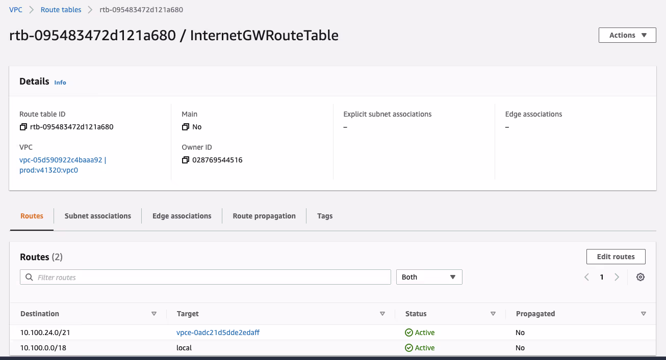Create Internet Gateway Route Table