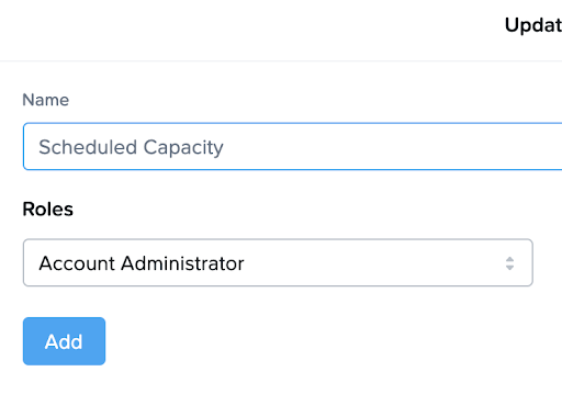 Choose the Account Administrator Role