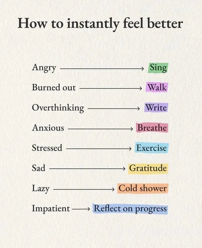 How to instantly feel better