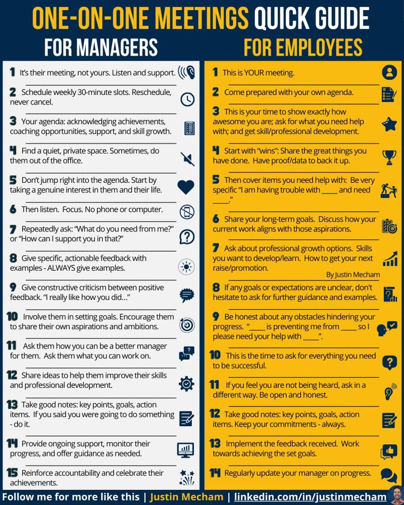 One-on-One Meetings Quick Guide