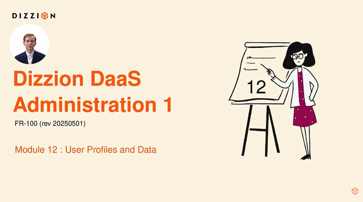 Video tittle with dizzion graphic