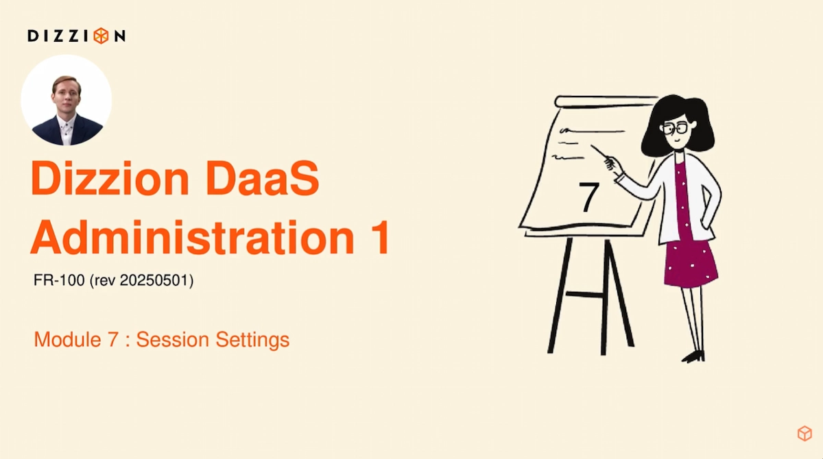 Video title with Dizzion graphics