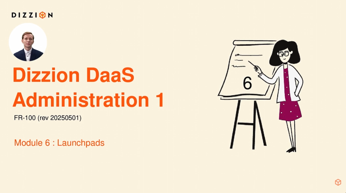 Video title with Dizzion graphic