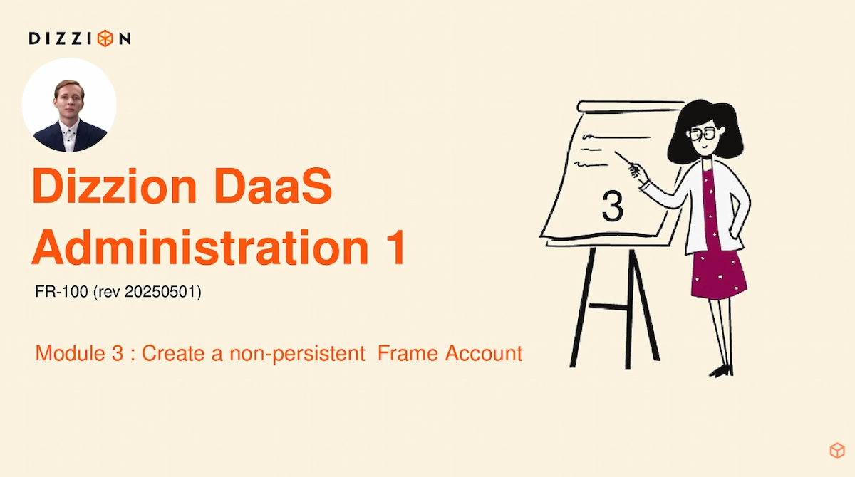 Video title with Dizzion graphic