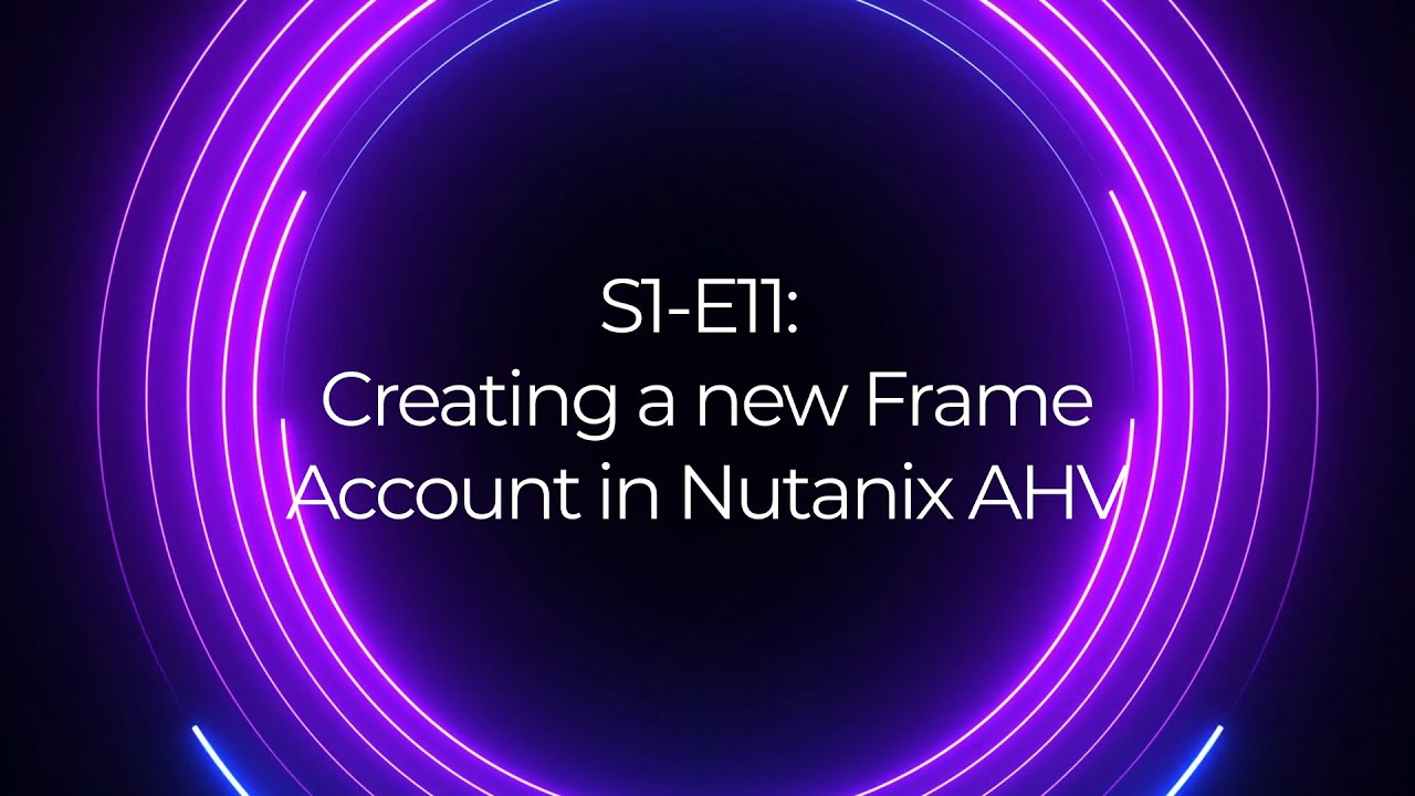 Futuristic circles with video title