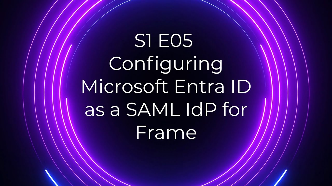 Futuristic circles with video title